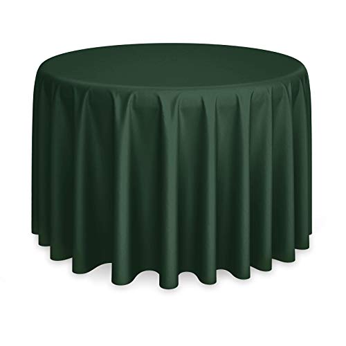 Lann's Linens - 120" Round Premium Tablecloth for Wedding/Banquet/Restaurant - Polyester Fabric Table Cloth - Hunter Green by Lann's Linens - Used condition - US$16.37