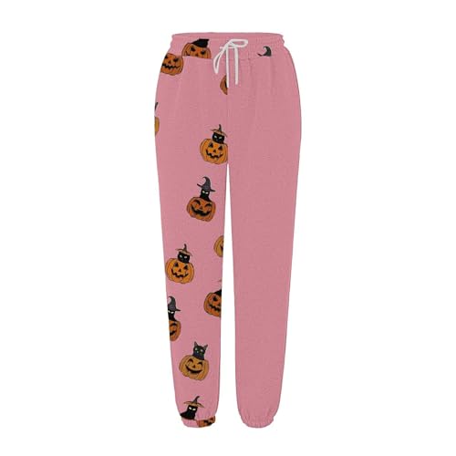 Kids Girls Sweatpants Elastic Waist Joggers Wide Leg Halloween Baggy Pants 𝗗rawstring Trousers with Pocket