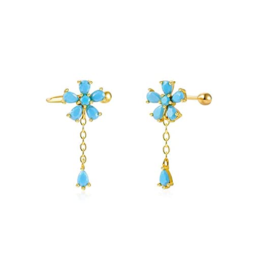 Manchette d'oreille fleur zircon la solution sans perçage pour un style glamour