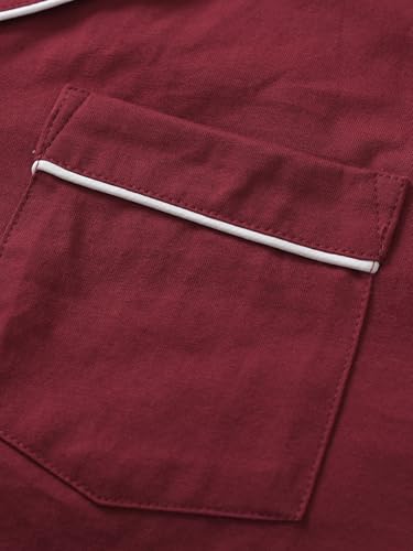 Image of Latuza Women's Petite Size Button Down Pajamas Set Long Sleeve