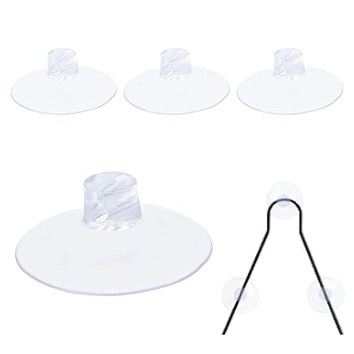 Sankoly 4 conectores de ducha para baño, ventosas de 1.8 pulgadas, PVC resistente, ventosa transparente sin ganchos, para cesta de ducha regular, luz de Navidad