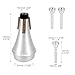 QWORK Trumpet Accessory Kit with 3 Mouthpieces (7C, 5C, 3C) and Aluminum Alloy Practice Mute for Beginners to Advanced Players