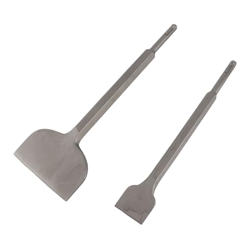 Ciseau À Carrelage Large, Dégauchisseuse Pour Sol, Acier Chromé Forgé, Manche Rond, 280x100x17mm - Haute Résistance, Traitement Antirouille, Idéal Pour Retrait De Carrelage Ancie