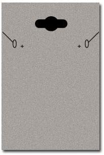 100 Set Earring Display Card Earring Card Necklace Card Holder Custom Printed Card-Stock Paper Tags for DIY Ear Studs and Earrings 2" x 3" Matte Grey, Printed