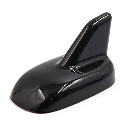 Antena decorativa para coche con diseño aleta de tiburón negra y base adhesiva