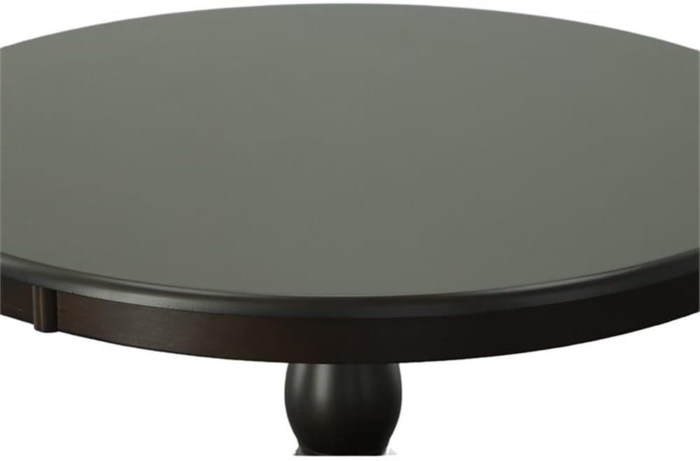 Carolina Chair & Table Fairview Round Dining Table – Classic American Style Furniture, Seats 2-4 Person Wooden Top Pedestal Base Table for Kitchen or Dining Room (Espresso, 42")