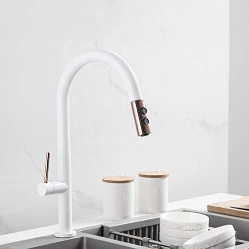Robinet de cuisine 2 jets avec douchette extractible pour un nettoyage précis
