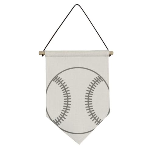 Drapeau en toile suspendre motif baseball no/no finition premium