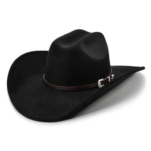 FLUFFY SENSE. Cowboy Hat for Women and Men with Shapeable