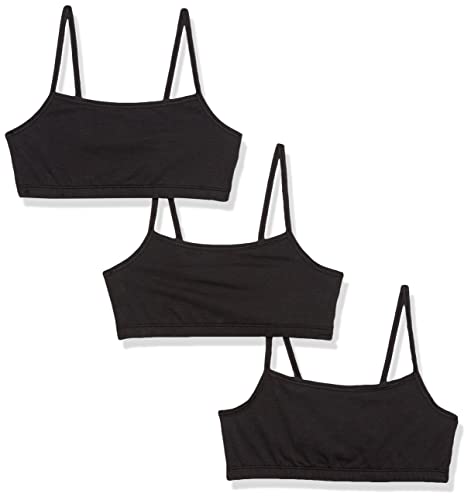 Hanes Women's Cropped Bralette, Breathable Pullover Bra, Crop Top, Solid Or Assorted, 3-Pack Bra (Pack of 3)