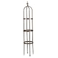 Evergreen 5 ft Garden Trellis for Climbing Plants Vines, Jasmine & Flowers, Rustproof Metal Obelisk Trellises, Outdoor & Indoor Plant Support for Potted Planters (Antique Copper)