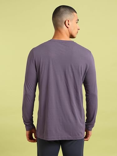 Image of TECHNOSPORT Men's Slim Fit Full Sleeve Crew Neck T-Shirt, COTFLEX Quick Dry Moisture Wicking Stretchable Sports Gym and Casual Wear