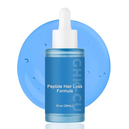 GHK-CU Copper Peptide Hair Growth Serum, Copper Peptide Hair Growth Oil, Hair Loss Treatments for Women & Men, Stimulate Hair Regrowth, Increase Hair Density, Repair Dry Damaged Hair, 30ml