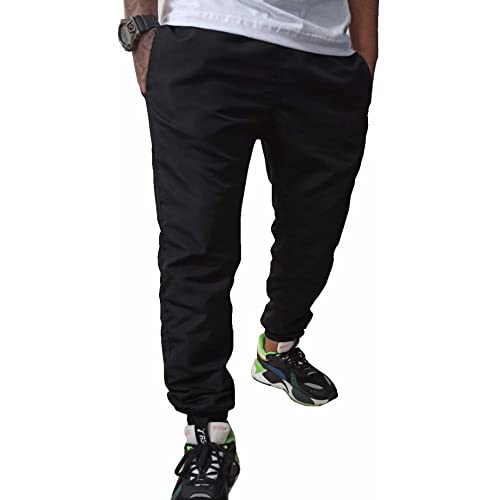 KIt 3 Calças De Tactel Modelo Jogger (M, Preto)