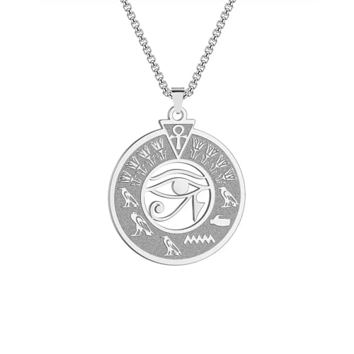 Bijoux œil d’Horus de l’Égypte antique collier pendentif homme finitions
