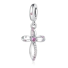 Heart-Shaped Cross-Bead Charms