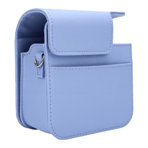 Estuche para cámara instantánea de cuero PU azul con correa protectora para modelos Mini 13 y 12 4