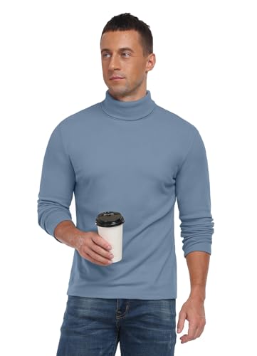 Sailwind Men's Mock Turtleneck Long Sleeve T Shirts Basic Slim Fit Pullover Sweater Tees — view 5