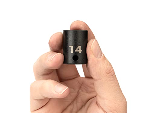 Image of TEKTON 3 /8 Inch Drive x 14 mm Shallow 6-Point Impact Socket | SID12114