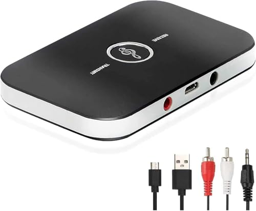 Image of MICROWARE Bluetooth 5.0 Transmitter and Receiver, 2-in-1 Aux Wireless 3.5mm Adapter Wireless Audio Adapter for TV Audio Portable Wireless Receiver for Car /Home Stereo System