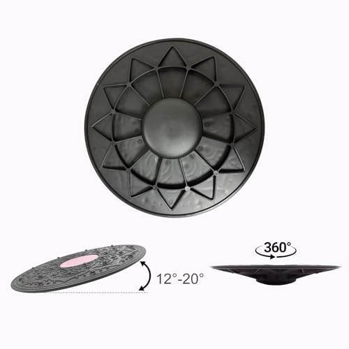 Balance Board, Wackelbrett Ø 30cm, Gleichgewichtstrainer für Erwachsene & Kinder, Yoga und Physiotherapie Board, Geeignet zum Stärken der Stabilität und Ganzkörper Training (pink)