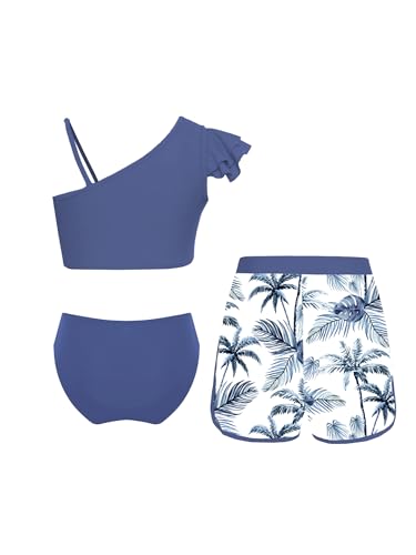 Kids Girls Bikini Tankini Swimsuit 3 Piece Swimwear Hawaii Beach Sport Bathing Suit2