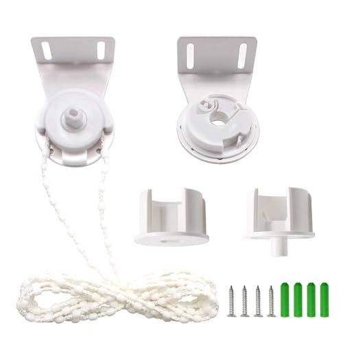 CHSEROK Chaîne de Store Enrouleur, Fixation pour Store Enrouleur, Clip de Fixation pour Store Enrouleur, Chaîne Perles Plastique 3 mètres Long, pour Ouvrir...