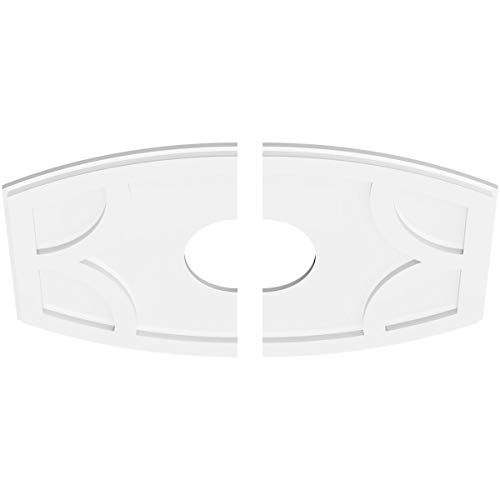 Image of Ekena Millwork CMP30X20KY2-07000 Kailey Architectural Grade PVC Contemporary, Two Piece Urethane Ceiling Medallions 30 inchW x 20 inchH x 7 inchID x 16 1 /4 inchC x 1 inchP