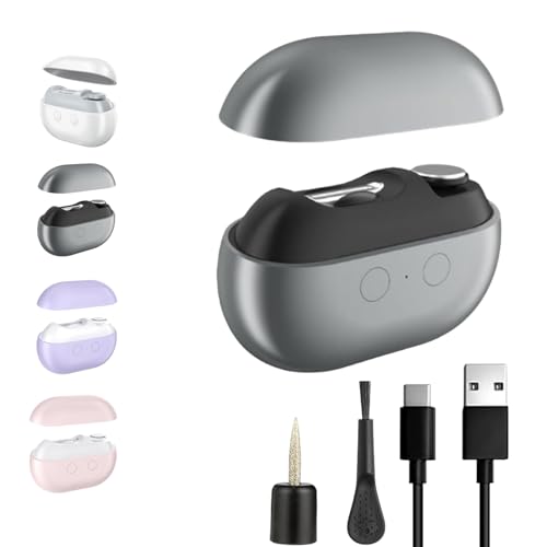 Electric Nail Clipper with LED Light, USB Rechargeable Automatic Nail Trimmer, Portable Travel-Friendly Nail Clippers, Two Grind