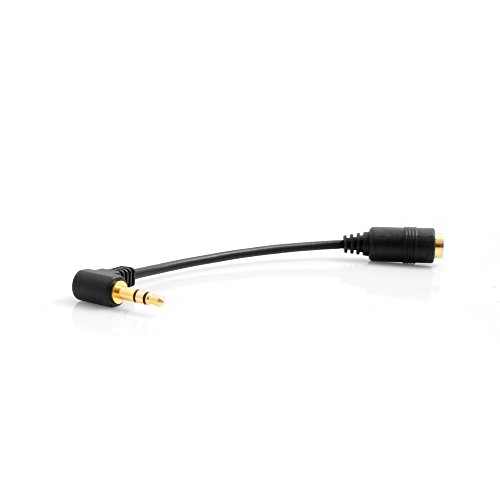 System-S Adapter kabel 3,5 mm jack AUX stereo wtyczka kątowa (męska) na 3,5 mm jack AUX stereo gniazdo 3-biegunowe (żeńskie)
