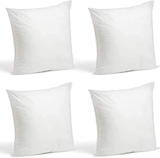 NIGHTZONE 18 x 18 Cushion Inner Pads Square Insert Fillers- Pack of 4 (45 x 45 cm) Anti-Allergy Cushion Stuffer Inserts