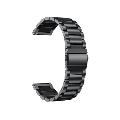 �����X�e�����X�o���h�ɓK������Samsung Galaxy Watch 6 3 4 5 Pro/Huawei GT4 46mm(Black,20mm)