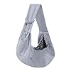 Dog Carrier Sling – Reversible Puppy Carrier Purse with Storage Pocket, Hand-Free Dog Sling Carrier for Carry Small Dogs and Cats, Travel Safety Harness, Dog and Cat Harness (Gray)