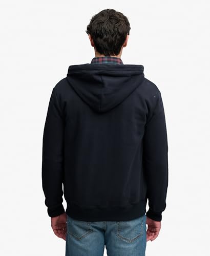 Superdry Herren Essential Logo Zip-Hoodie mit angerauter Innenseite Finster Marineblau XL – Ansicht 5