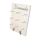 Samanter Donut Wall Display Stand Wood Wooden Doughnuts Stands Display Holder for Party Wedding...