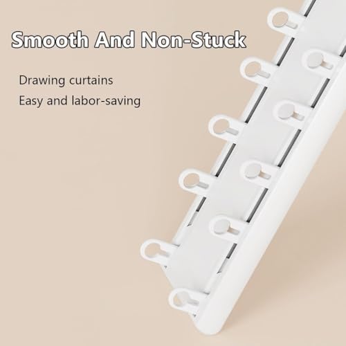 Heavy-Duty Double Row Silent Curtain Track - Adjustable 2.5m to 6m Aluminum Room Divider for Living Room, Bedroom, Hospital - Easy Installation (5.9m/19.4ft)