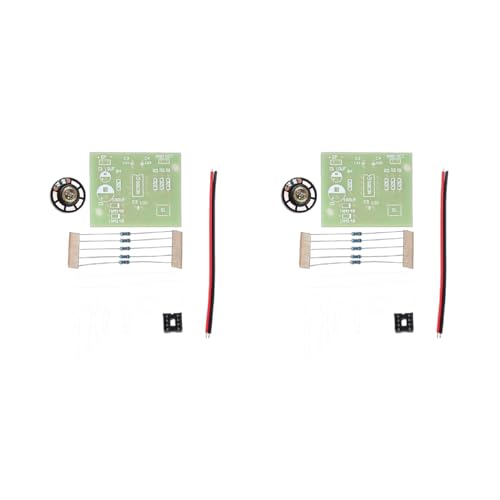 NGCG 2Pieces NE555 Oscillator Buzzer Electronic DIY Tone Generator Kit 8R 0.25W Speaker, Light Green