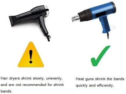 Miniatura 9 de Supplement and Supply Banda retráctil perforada negra impresa de 2.598 x 0.984 in para botellas de cultivo, botellas farmacéuticas, jarras de galón,