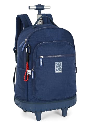Kit de Mochila de Rodinha Juvenil em Crinkle e Lancheira Térmica by Up4You Ref.49153 (AZUL)