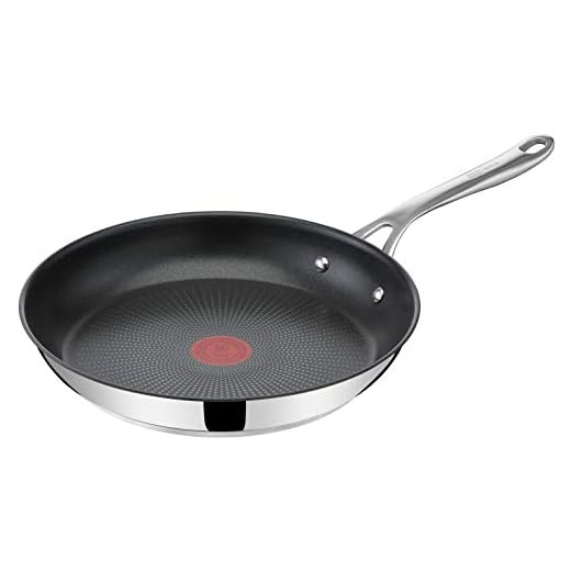 TEFAL JAMIE OLIVER E3040444 Cook's Direct SS Stekpanna Rostfritt Stål 24 Cm Stekpanna 20 24 & 28 Cm Thermo-Signal Mycket Slitstark & Lätt Att Rengöra