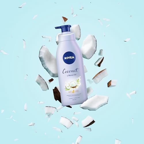 NIVEA Oil In Lotion Coconut & Monoi (400ml), Replenishing Body Lotion with a tropical Coconut Scent & Powerful Monoi Oil, Moisturising Cream, NIVEA Body Lotion - Image 7