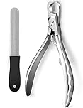 Gobeigo Dog Nail Clippers with Nail File, Professional Heavy Duty Dog Nail Trimmer, Full Martensite Steel Razor Sharp Blade Best for Large Dogs/Thick Toenail Pets/Old Cat, Ergonomic Non-Slip Handles