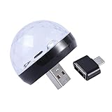SONIDOS ACTIVADOS: Sensor inteligente activado por voz integrado, la luz de la fiesta disco captura los sonidos o la música cercanos y cambia el color o la velocidad con la música.
