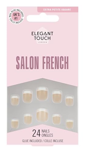 Ongles French Elegant Touch fins et résistants taille XS pour mains délicates