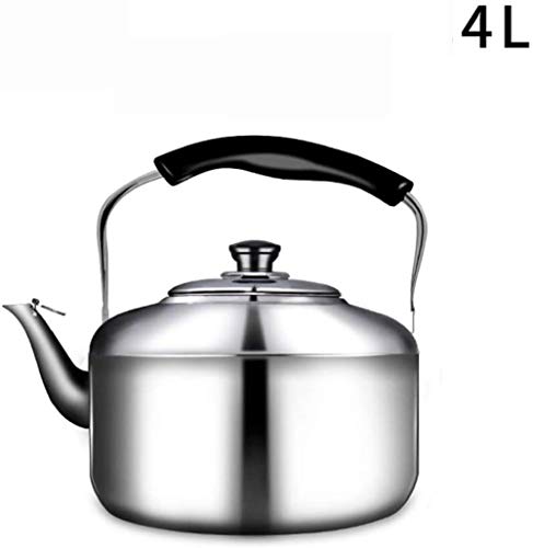 Kochfeld Wasserkocher Edelstahl Pfeife Teekanne Wasserkocher in der Küche Pfeifkessel für Gasherde für alle Herdplatten Home Camping-3L