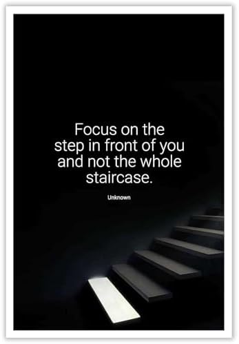 Motivational Posters Inspirational Quotes Canvas Wall Art Focus O...