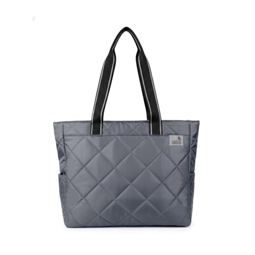 Image of COUNSELOR Tote Bag for Women, Premium Quilted, 11.8L Spacious Handbag with 16-inch Laptop Sleeve, Lightweight Durable Polyester Tote with Multiple Pockets, Travel & Everyday Use (AURA)