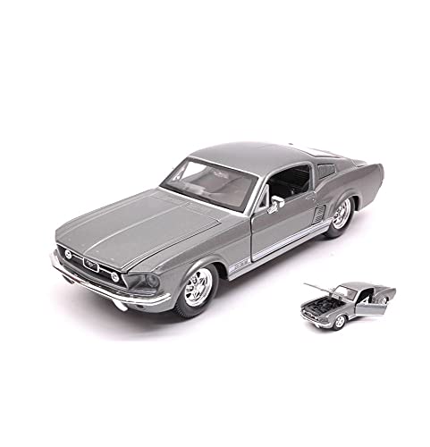 FORD MUSTANG GT 1967 GREY METALLIC 1:24 - Maisto