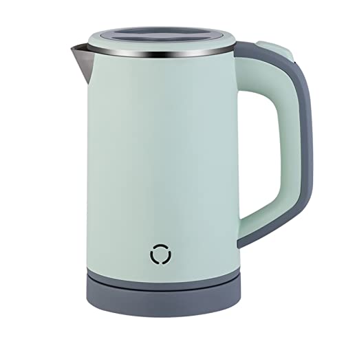 Zoravson 800ml Travel Kettle Small 600W Low Wattage Fast Boil Small Kettle for Caravan Compact Mini Kettle Electric Stainless Steel Kettles for Bedroom Office Hotel Dorm UK Plug-Green