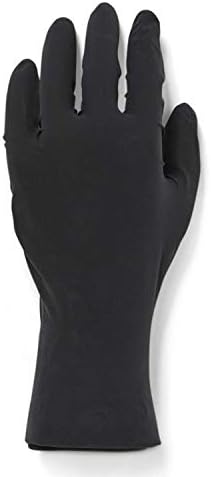 Salon Care Reusable Black Medium Latex Gloves
